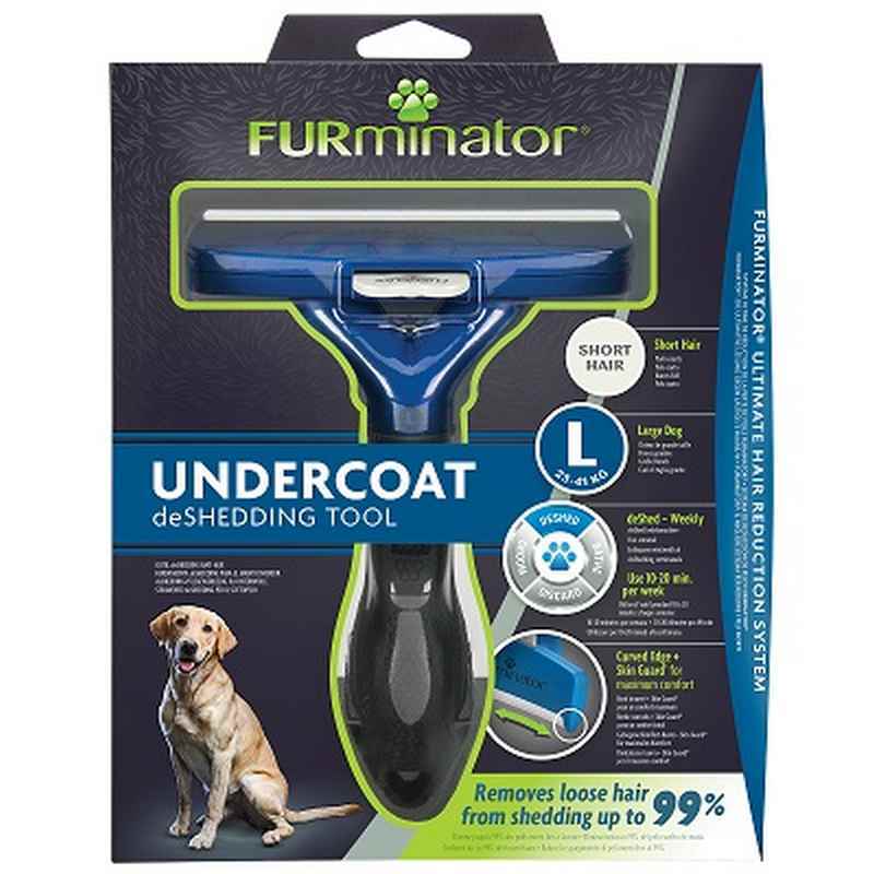 FURminator Undercoat Tool Short Hair Large Dog - Professional De-Shedding Brush