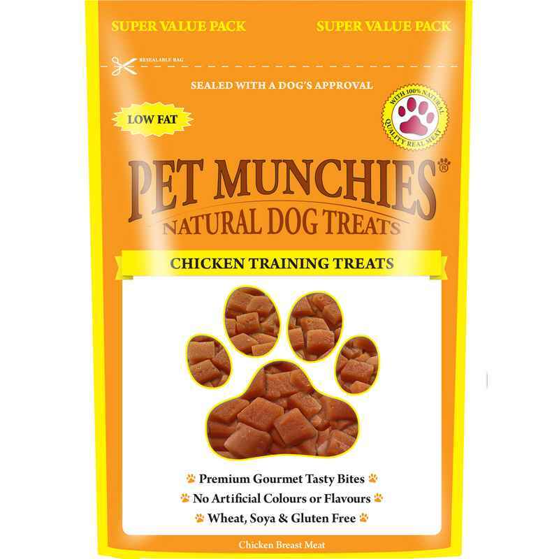 Pet Munchies Training Treat Chicken 150g x8 - Natural Dog Training Treats Chicken (1.2kg Total)