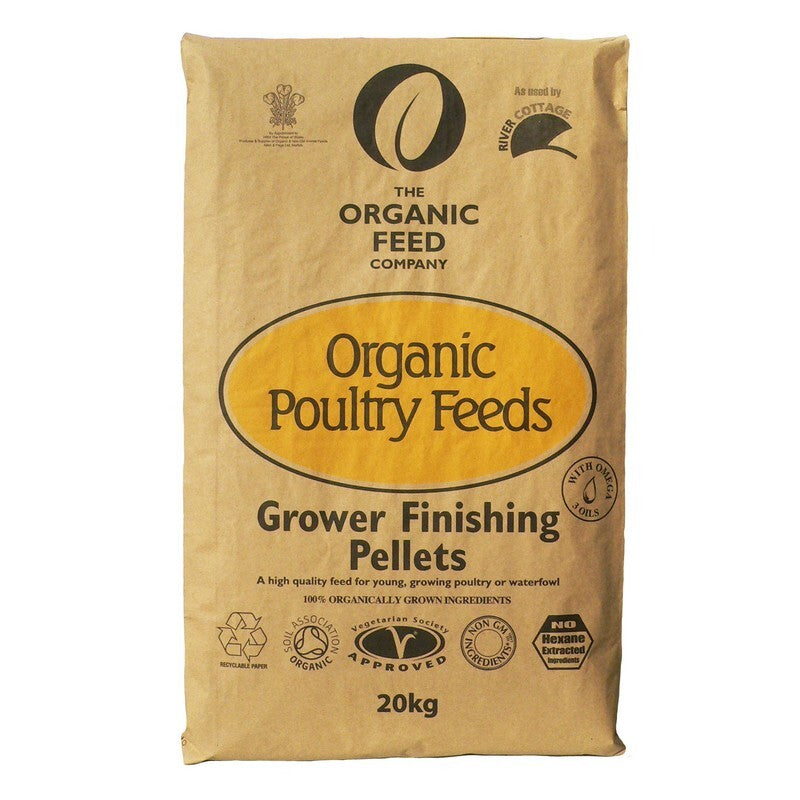 Allen & Page Organic Poultry Grower Finisher 20kg - Organic Chicken Feed Growth Formula