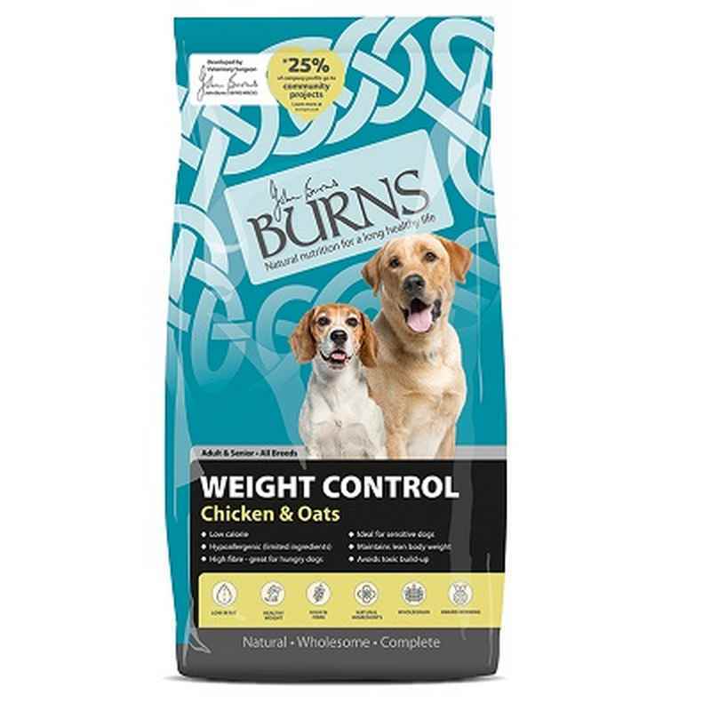 Burns Weight Control Chicken 12kg - Low Fat Dog Food Weight Management Chicken