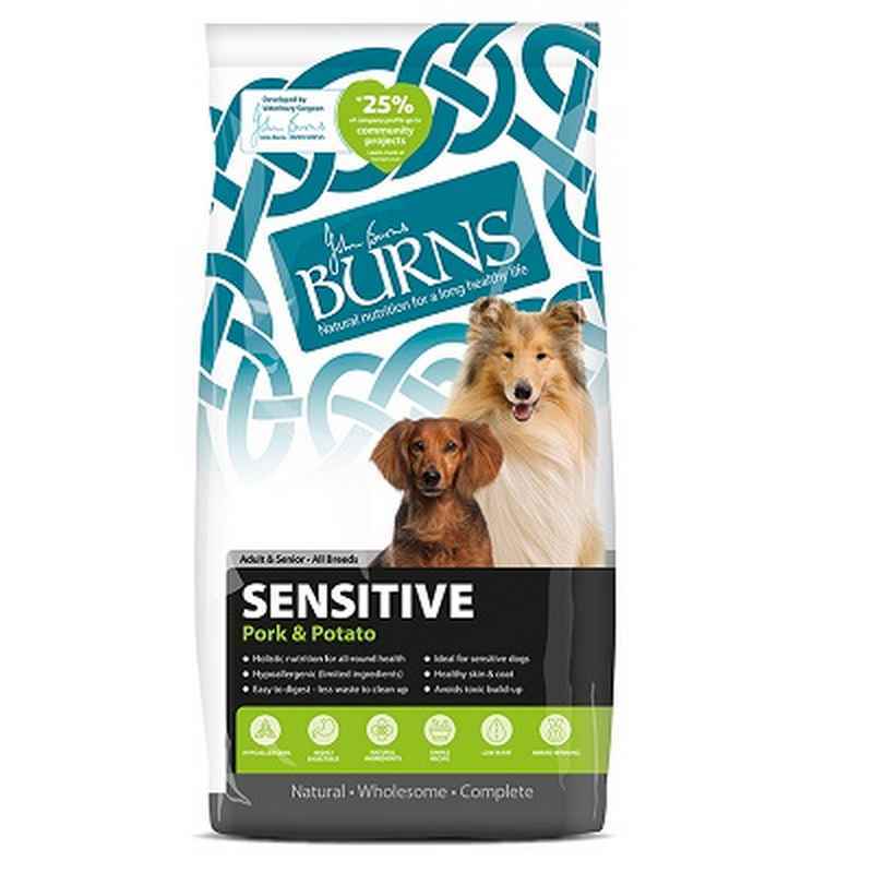 Burns Sensitive with Pork 6kg - Limited Ingredient Dog Food Pork Hypoallergenic