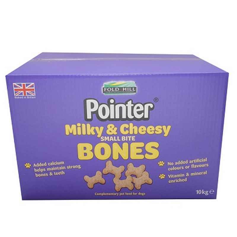 Pointer Milky & Cheesy Small Bones 10kg - Small Dog Biscuits Milk & Cheese Flavor