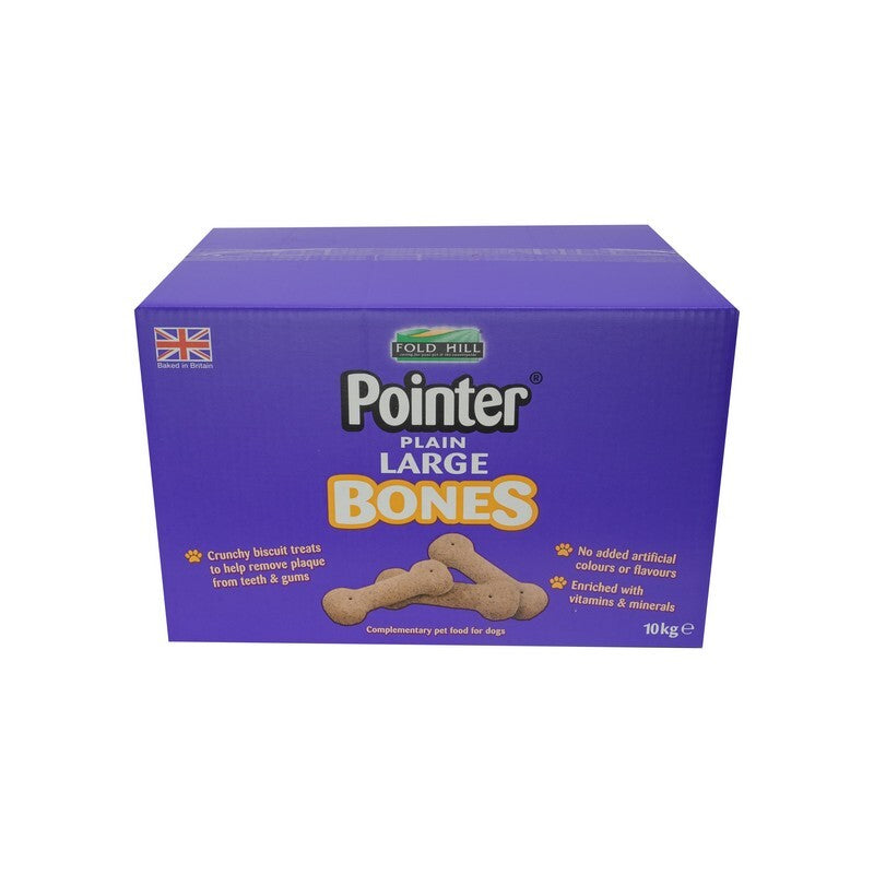 Pointer Plain Large Bones 10kg - Large Dog Biscuits Bone Shaped Treats