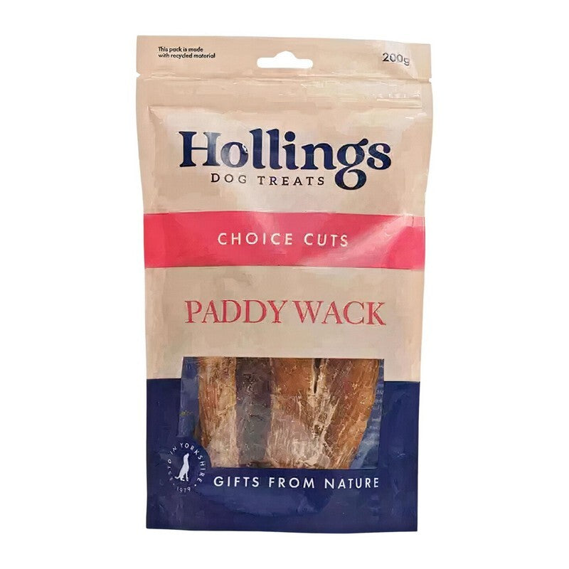 Hollings Paddywack 200g x10 - Natural Bull Neck Dog Chews (2kg Total)