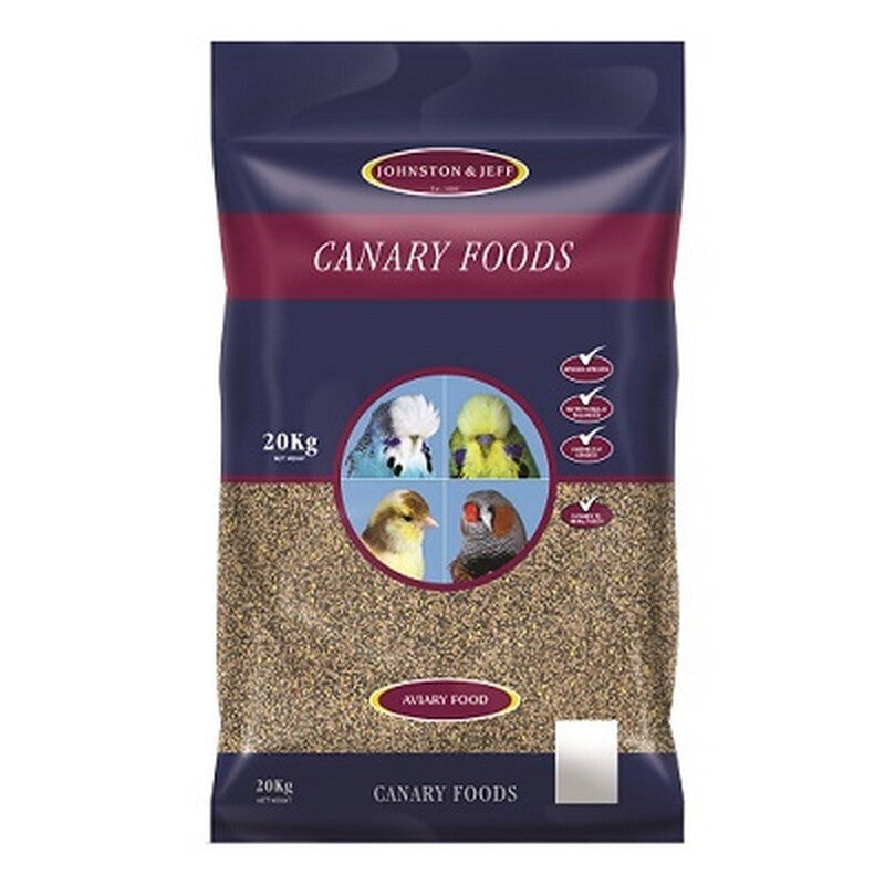 Johnston & Jeff Canary Favourite Mix 20kg - Premium Canary Seed Mix Complete Food