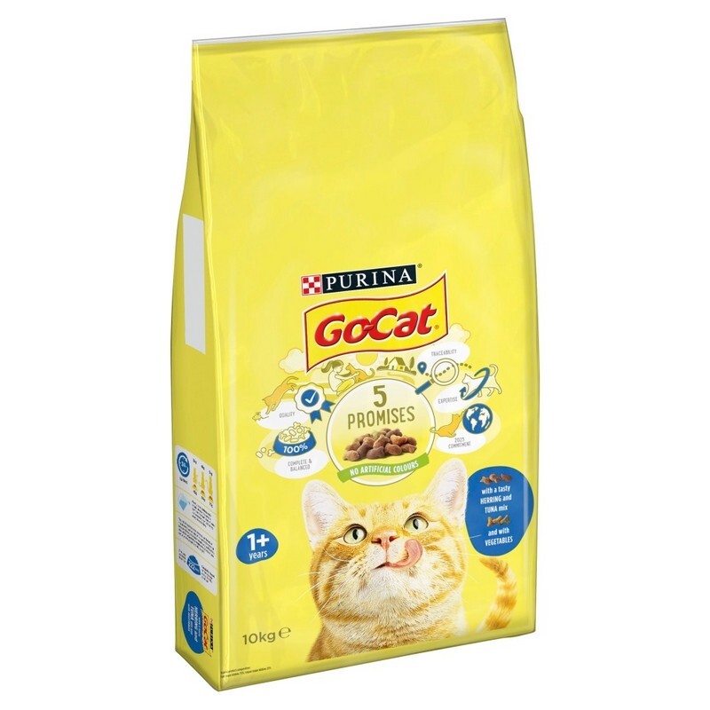 Go-Cat Complete Tuna Herring & Vegetables 10kg - Adult Cat Food Fish & Vegetable Formula