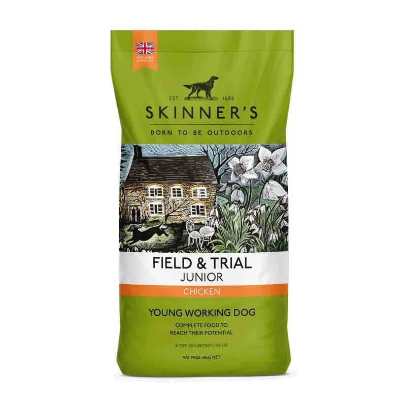 Skinners Field & Trial Junior Chicken 15kg - Young Dog Food Chicken & Rice Growth Formula