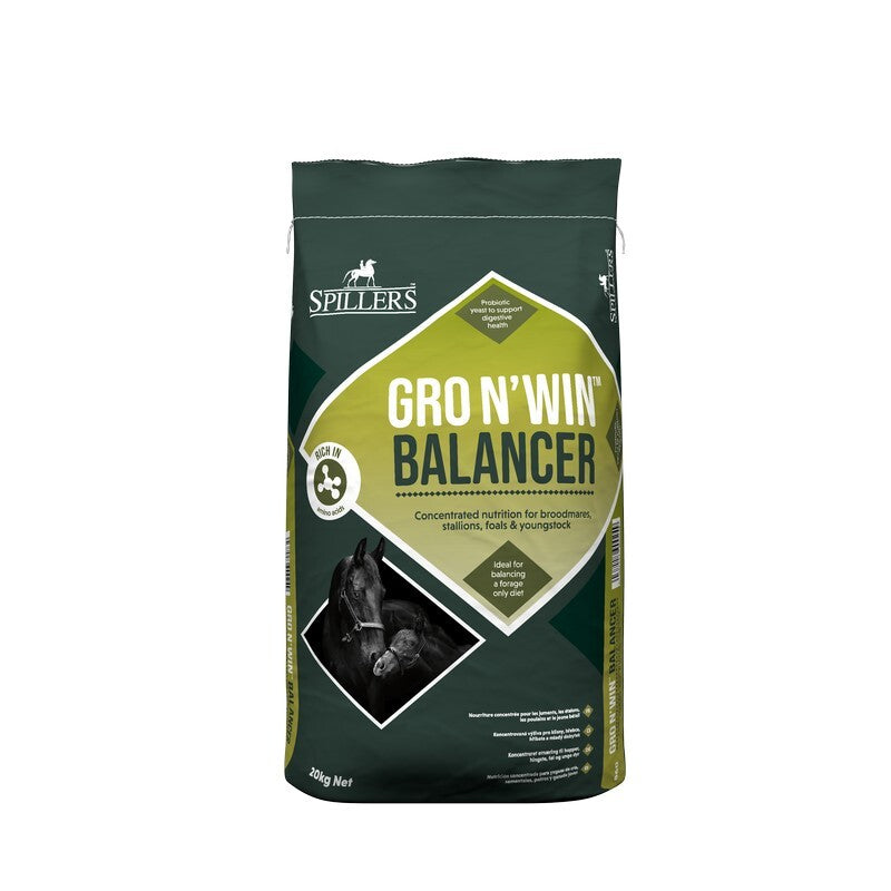 Spillers Gro & Win Stud Balancer 20kg - Breeding Horse Feed Supplement Stallions & Mares