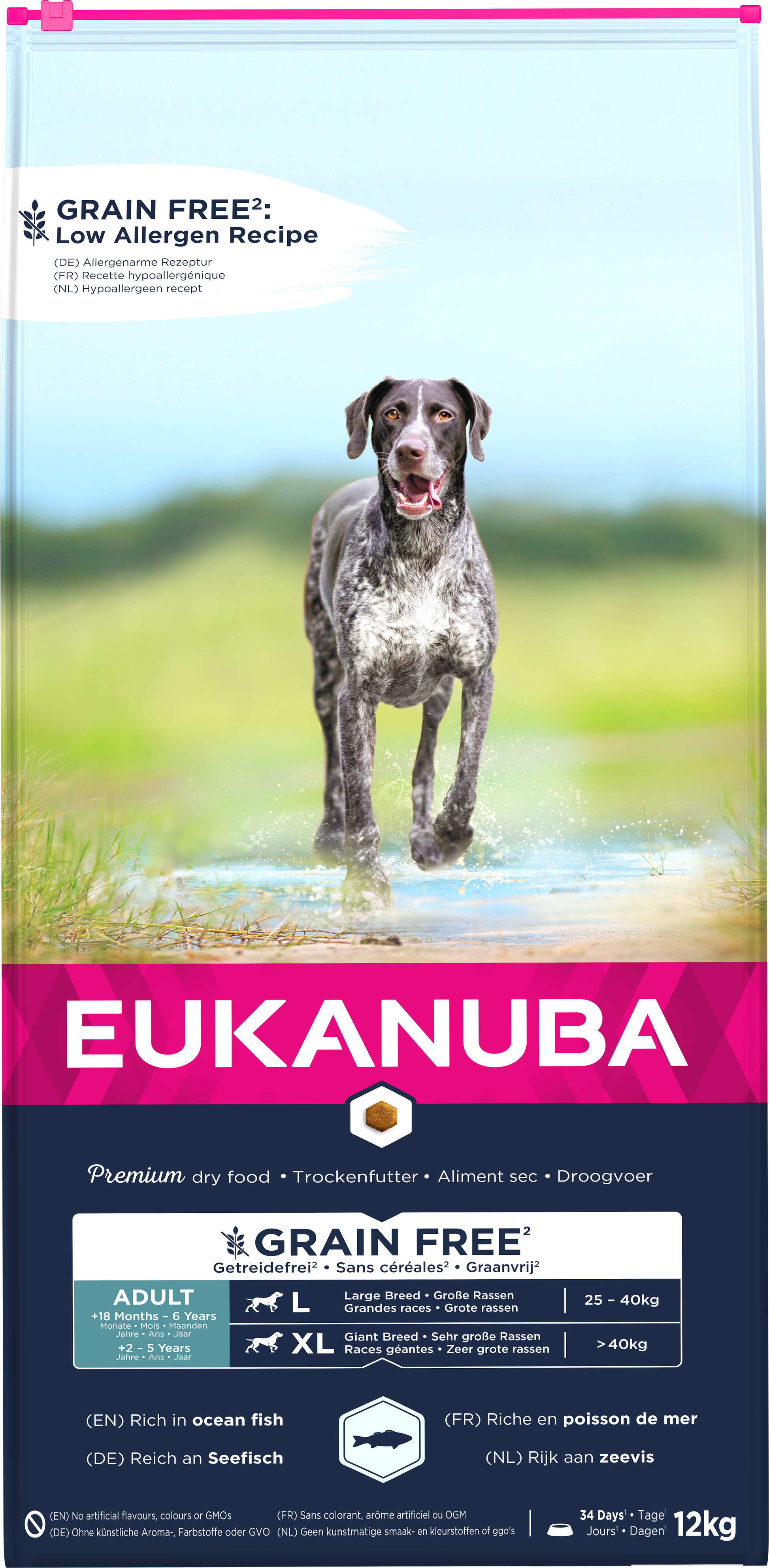 Eukanuba Adult Gluten Free Lrg Ocean Fish 12 Kilograms