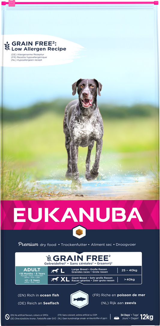 Eukanuba Adult Gluten Free Lrg Ocean Fish 12 Kilograms