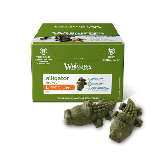Whimzees Alligator Display Litres x30