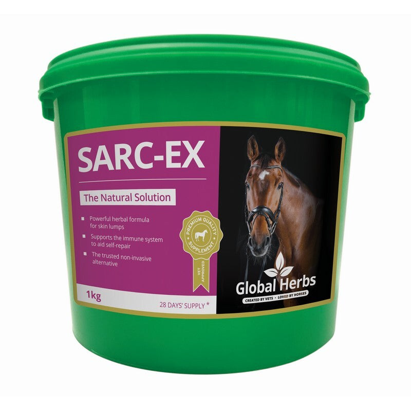 Global Herbs SarcEx 1kg - Horse Sarcoid Treatment Support Natural Herbal Formula