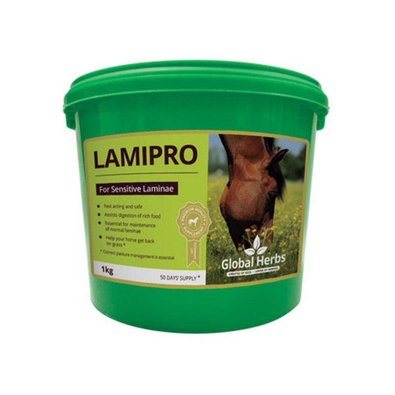 Global Herbs LamiPro 1kg - Horse Laminitis Support Supplement Prevention & Recovery