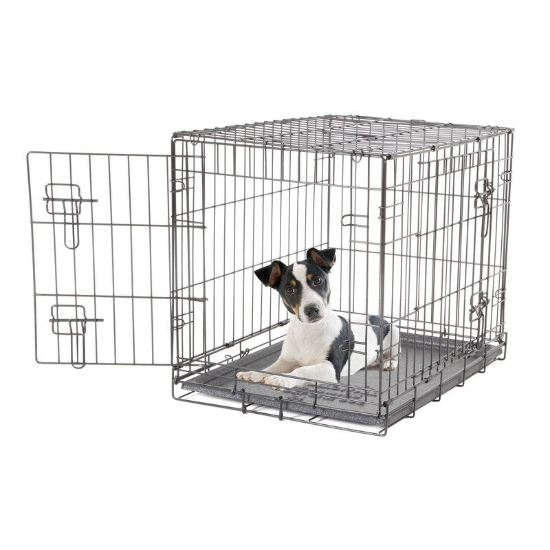 Dogit 2 Door Black Dog Crate Small - Collapsible Wire Dog Cage Small Size
