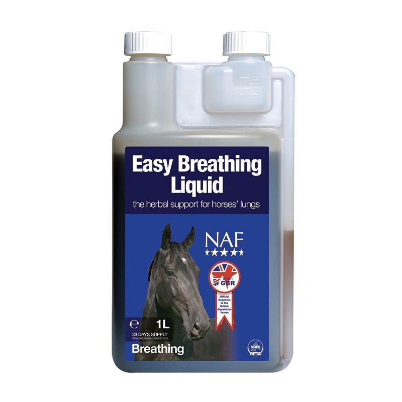 NAF Easy Breathing Liquid 1L - Horse Respiratory Health Supplement Clear Airways