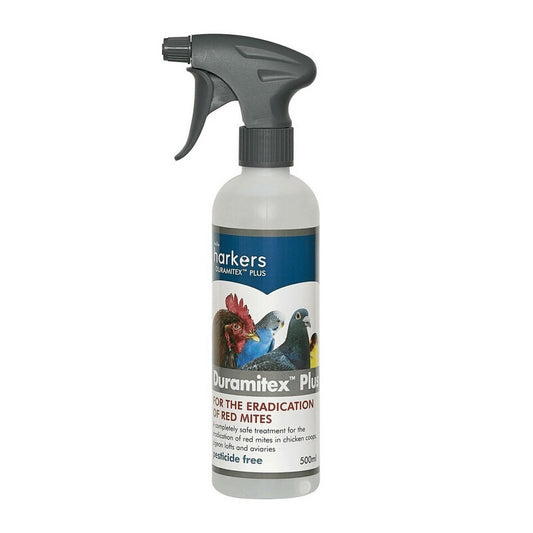 Harkers Duramitex Plus 500ml x6 Bird Mite Killer Cage Treatment Spray