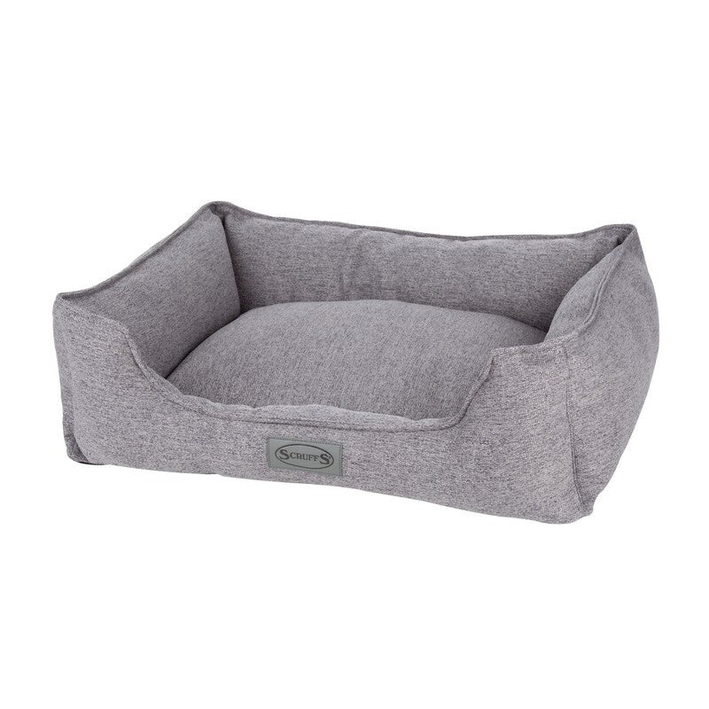 Scruffs Manhattan Box Bed Grey 75x60cm Large - Premium Urban Style Dog Bed Grey
