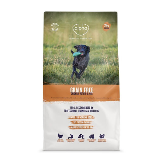 Alpha Adult Grain Free Chicken 15kg - Hypoallergenic Dog Food Grain Free Chicken