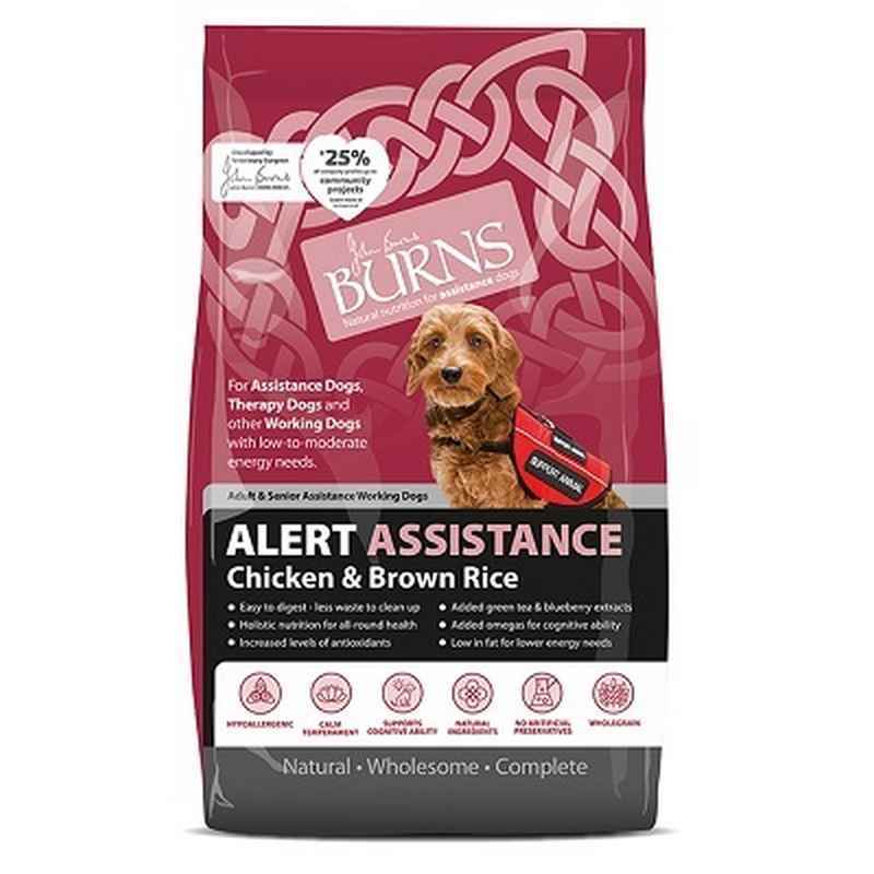 Burns Alert Assistance Chicken 12kg - Working Dog Food High Energy Performance Formula