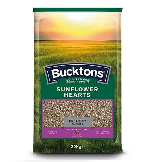 Bucktons Hulled Sunflower Hearts 20kg - Premium Sunflower Seeds Bird Food