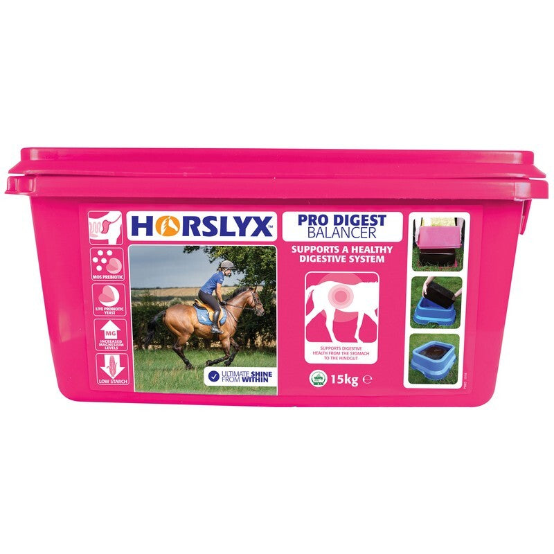 Horslyx Pro Digest Balancer Lick 15kg - Horse Digestive Health Lick Block with Probiotics