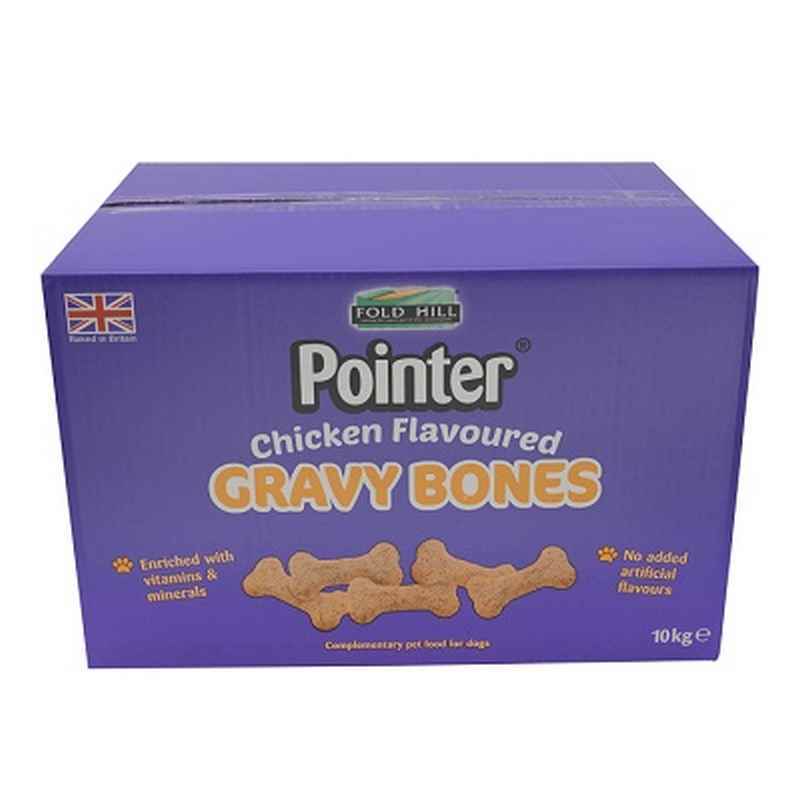 Pointer Gravy Bones Chicken 10kg - Classic Chicken Flavored Dog Biscuits Bulk Pack