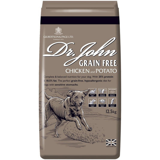 Dr John Grain Free Chicken 12.5kg - Hypoallergenic Dog Food Grain Free Chicken Formula