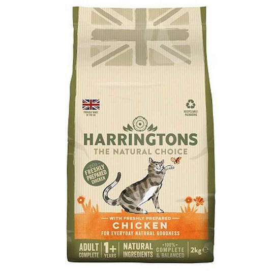 Harringtons Cat Adult Chicken 2kg x4 - Complete Cat Food Chicken Formula (8kg Total)