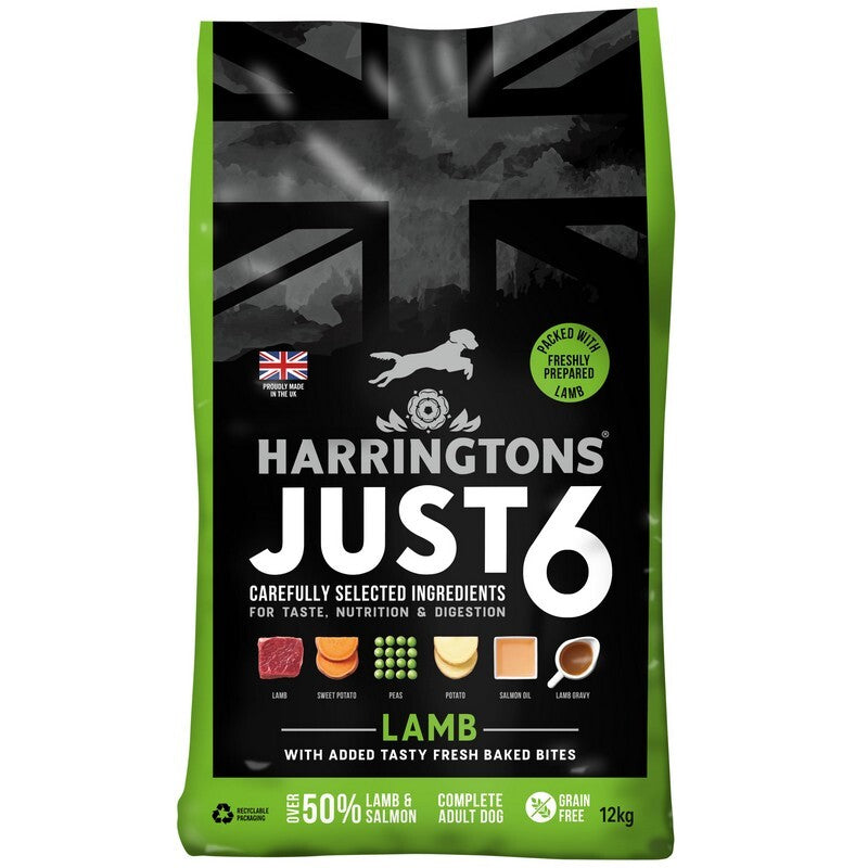 Harringtons Dog Just 6 Lamb 12kg - Limited Ingredient Dog Food Lamb Formula