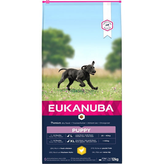 Eukanuba Puppy Large Chicken 12kg - Large Breed Puppy Food Chicken Growth Formula