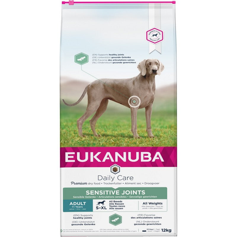 Eukanuba Adult Daily Care Sensitive Joints 12kg - Joint Support Dog Food Mobility Health