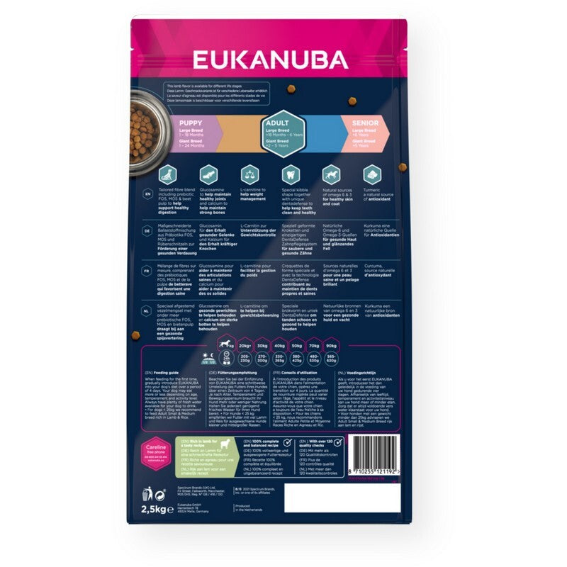 Eukanuba Adult Large Breed Lamb 2.5kg x3 Dry Complete Dog Food Healthy Joints