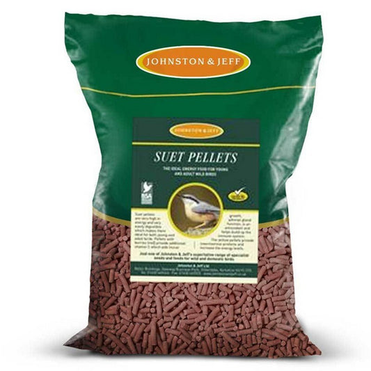 Johnston & Jeff Suet Pellets with Berries 12.55kg - Bird Food Berry Flavored Suet