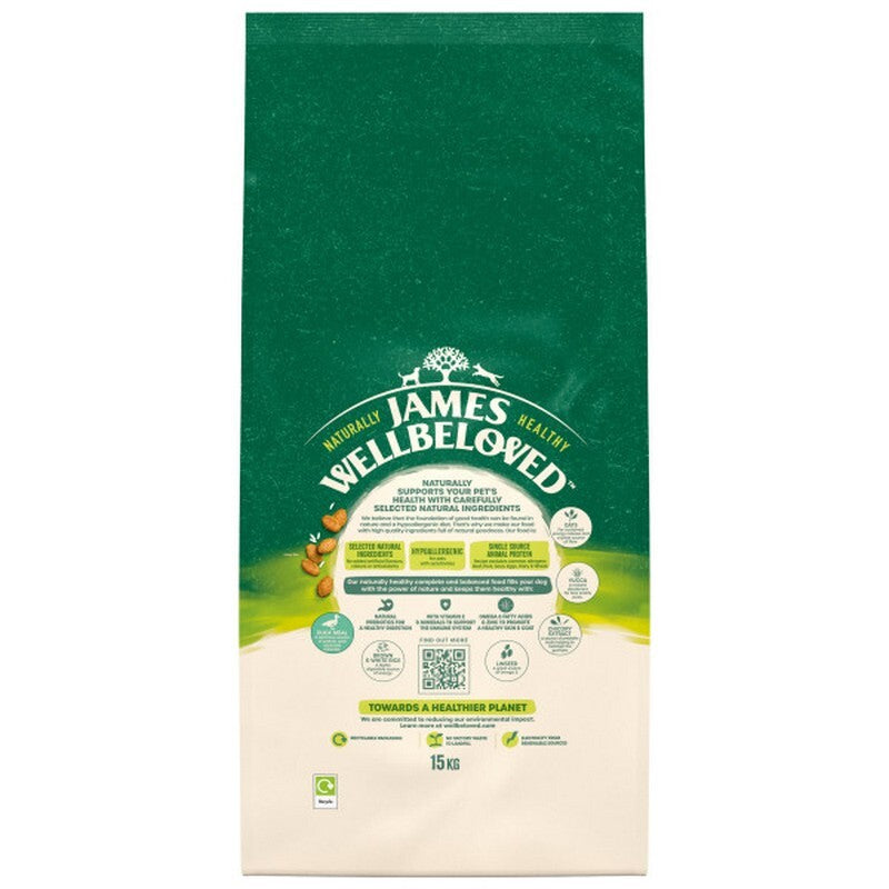 James Wellbeloved Adult Dog Duck & Rice 15kg Hypoallergenic Dry Complete Food