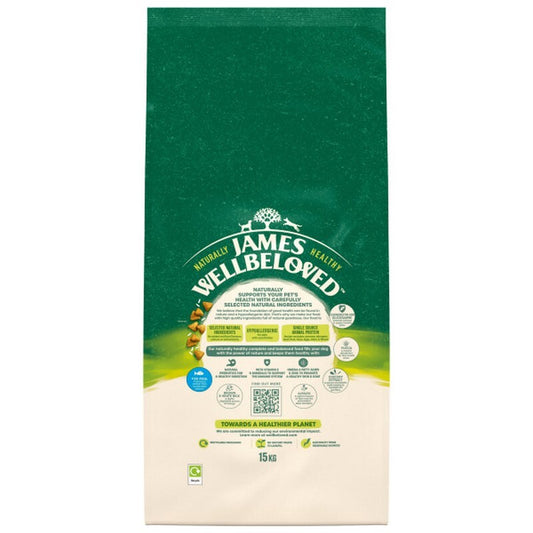 James Wellbeloved Dog Senior Fish & Rice 15kg - Senior Dog Food Fish Formula 7+ Years
