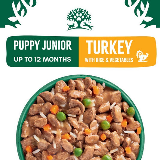James Wellbeloved Puppy Turkey & Rice Gravy Pouch 4x12x90g - Wet Puppy Food (4.32kg)