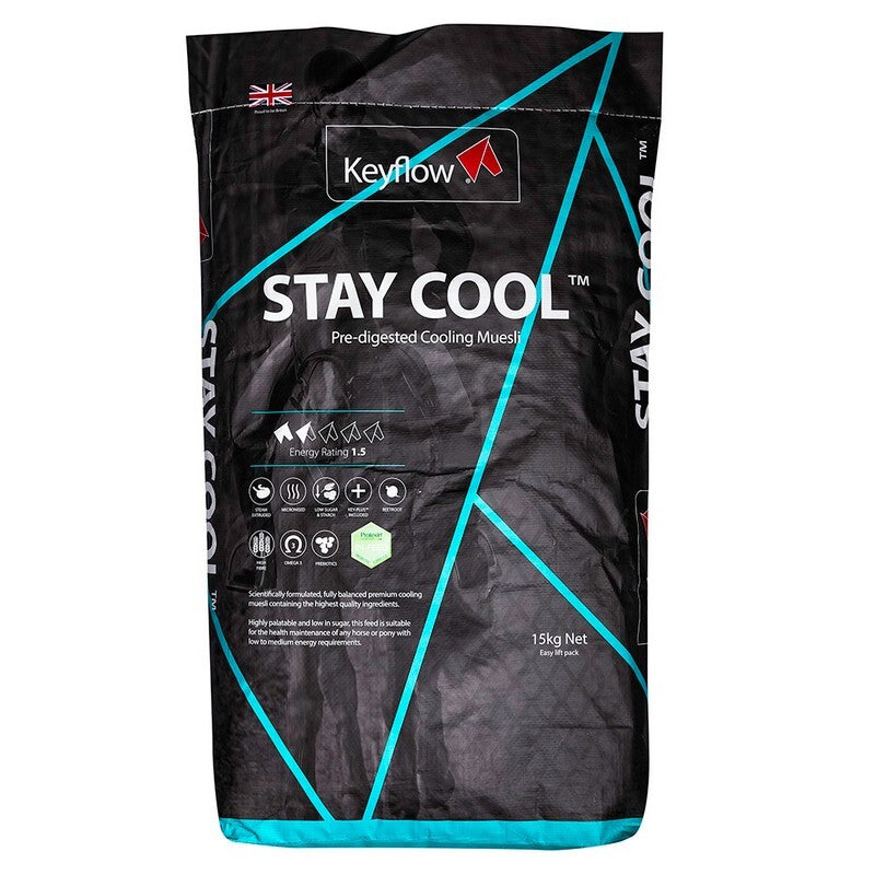 KeyFlow Stay Cool 15kg - Non-Heating Horse Feed Calm Energy Formula