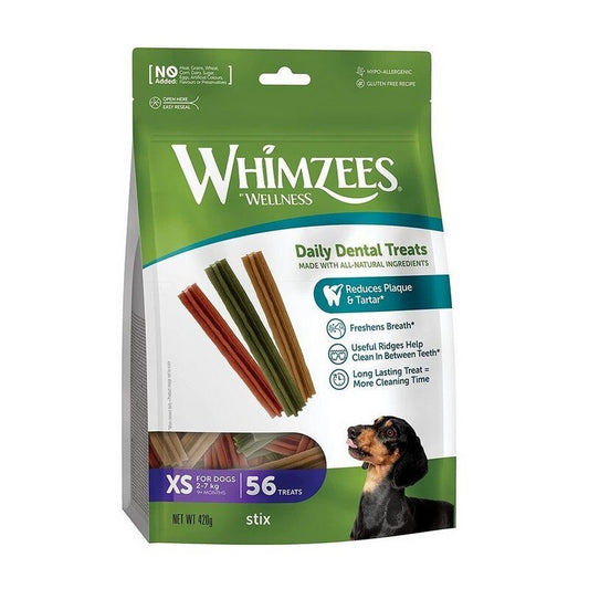 Whimzees Stix Extra Small 56 Pack x6 - Natural Dental Dog Chews Small Dogs (336 Stix)