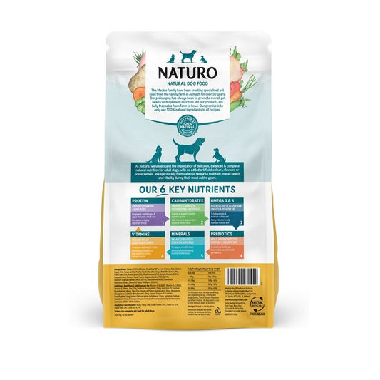 Naturo Adult Grain Free Chicken Potato & Vegetables 4x2kg - Natural Dog Food Complete (8kg)