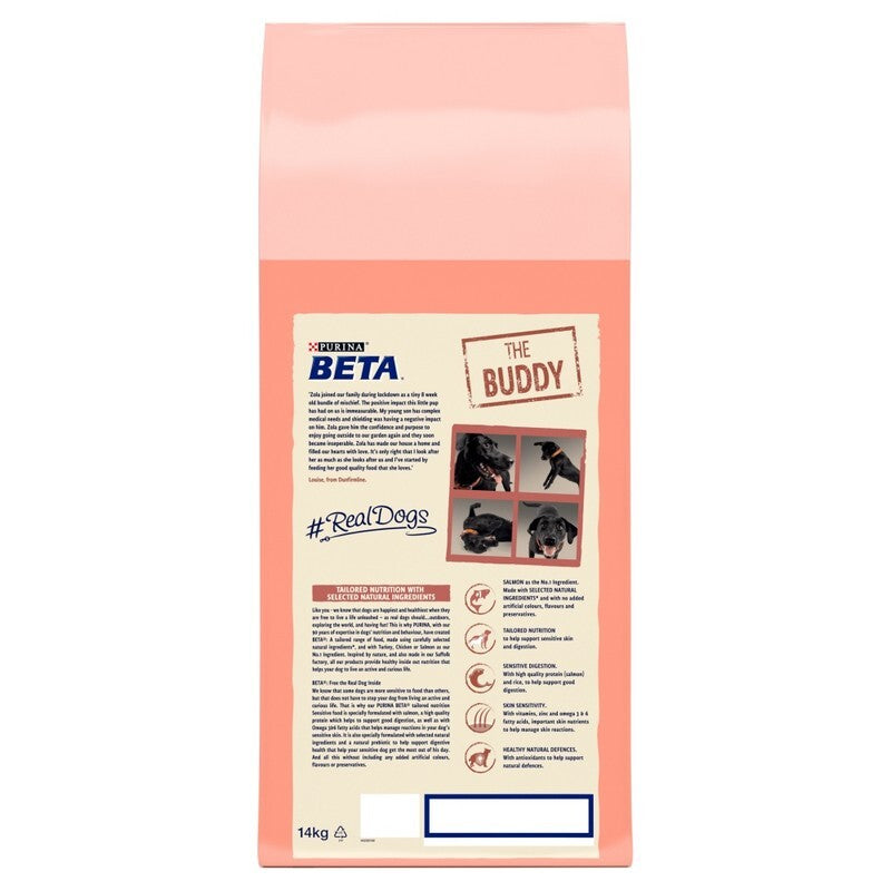 Beta Adult Sensitive Salmon & Rice 14kg - Hypoallergenic Dog Food Salmon Formula
