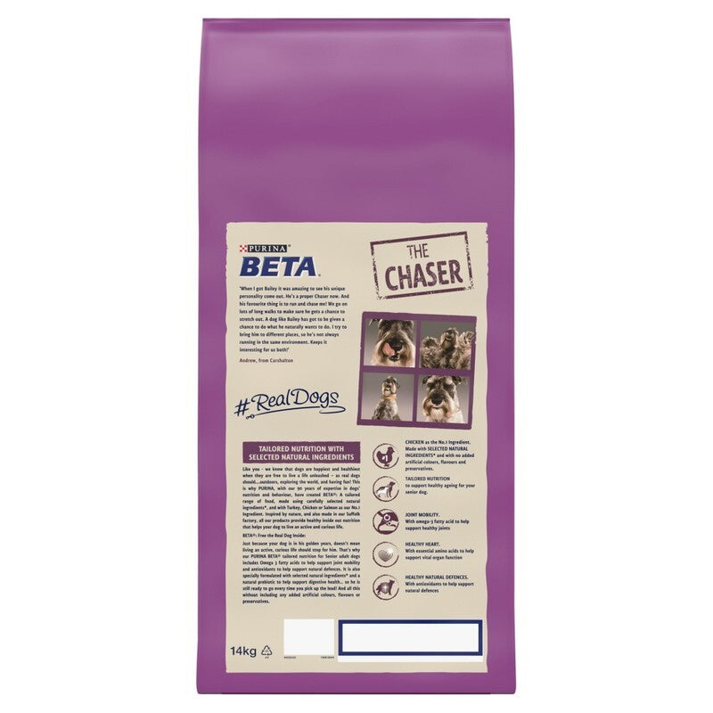 Beta Senior Chicken 14kg - Senior Dog Food Chicken Formula 7+ Years