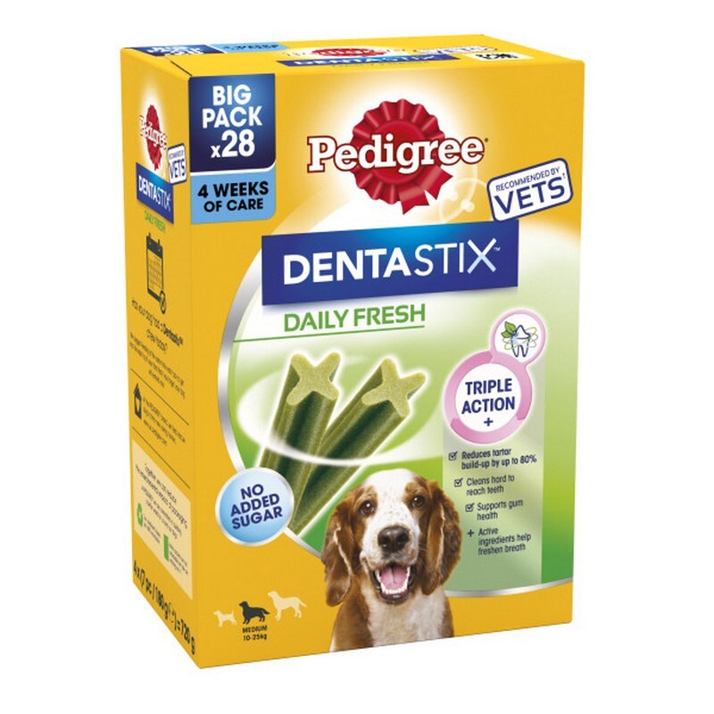 Pedigree Dentastix Fresh Medium 4x28 - Medium Dog Dental Chews Fresh Breath (112 Sticks)
