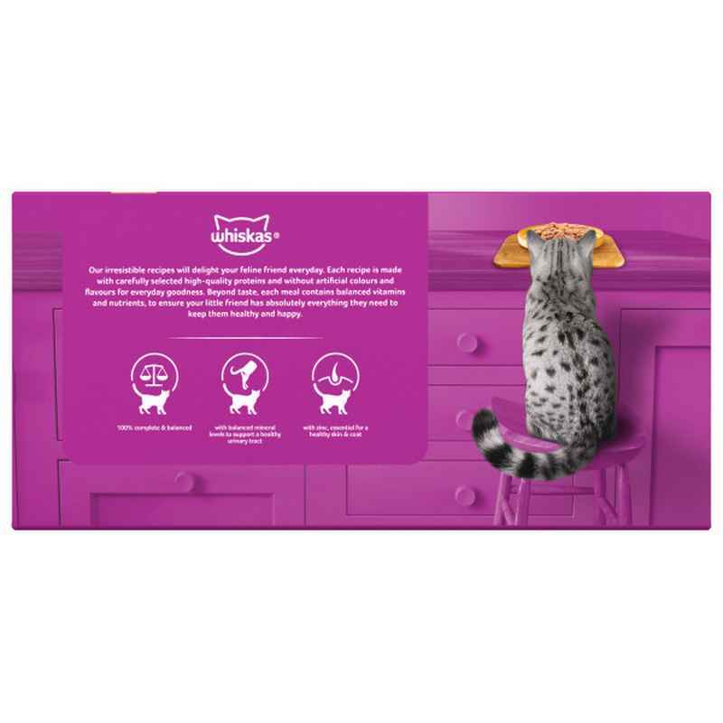Whiskas Tins 1+ Country Menu Jelly 4x6x400g - Wet Cat Food Countryside Flavors (9.6kg)