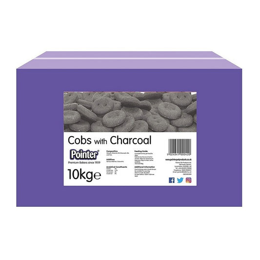 Pointer Charcoal Cobs 10kg - Natural Dog Biscuits with Activated Charcoal