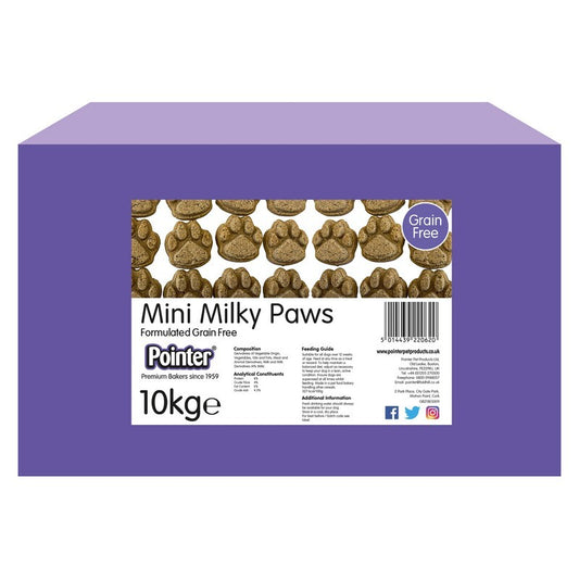 Pointer Milky Mini Paws 10kg - Small Dog Training Treats Milk Flavored Bulk Pack