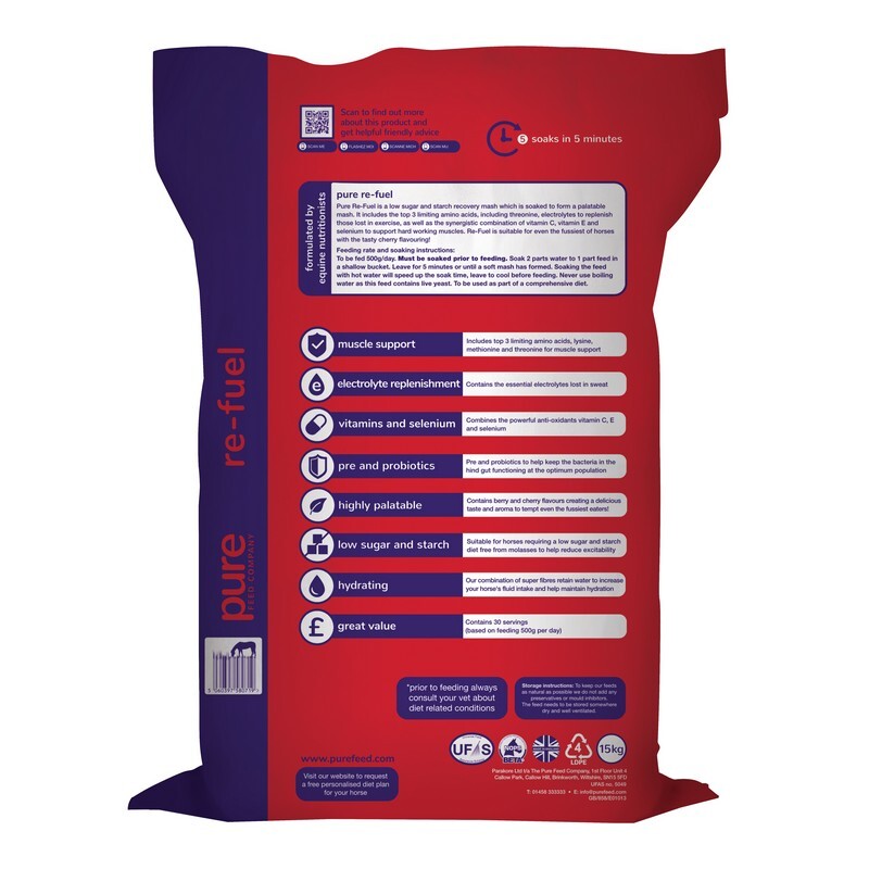 Pure Feed Re Fuel Pellets 15kg - Horse Energy Feed High Performance Competition Formula