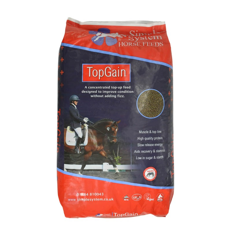 Simple System Top Nosh/TopGain 20kg - High Energy Horse Feed for Weight Gain