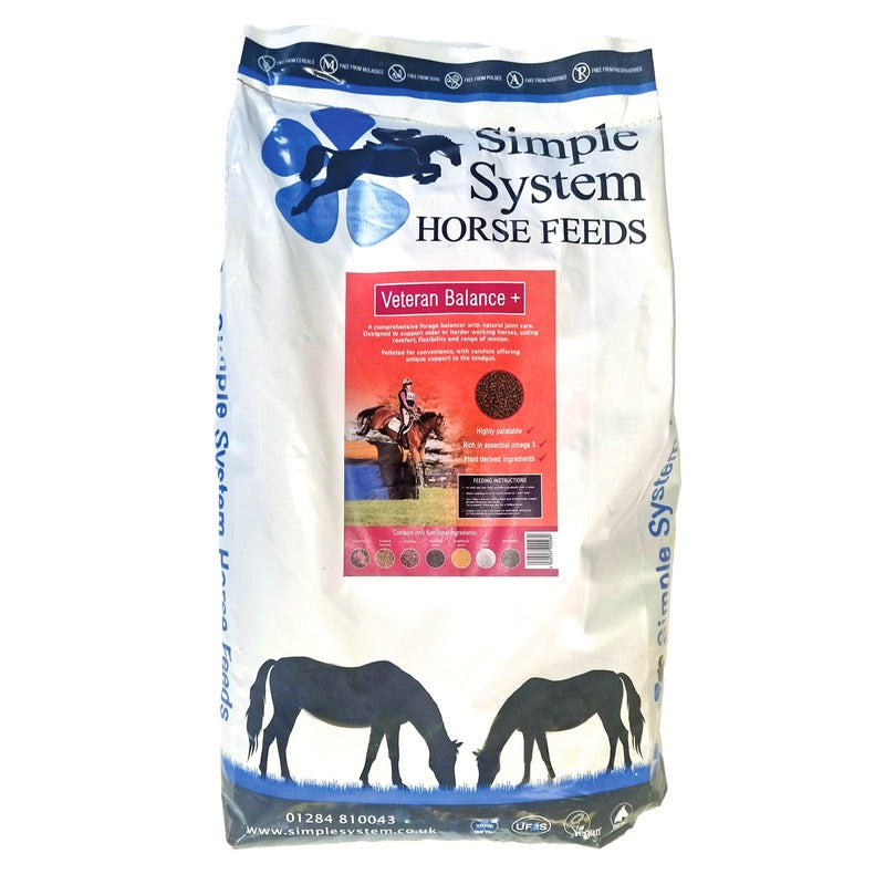 Simple System Veteran Balance Plus 15kg - Senior Horse Feed Supplement Complete Nutrition