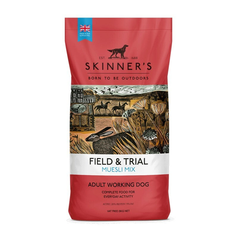 Skinners Field & Trial Muesli Mix 15kg - Mixed Cereal Dog Food Traditional Muesli Formula