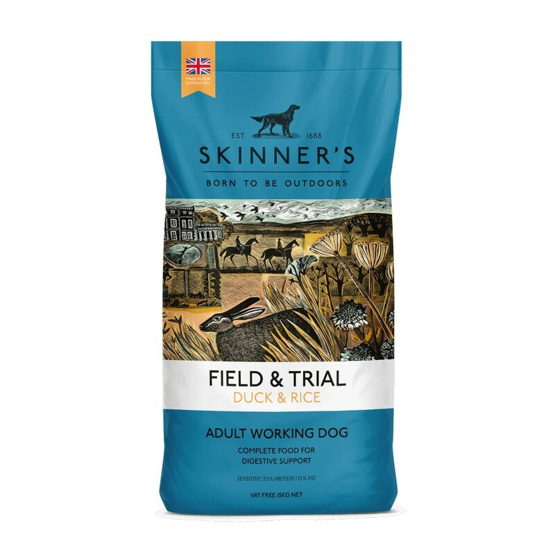 Skinners Field & Trial Duck & Rice 15kg - Natural Duck Dog Food Complete Adult Formula